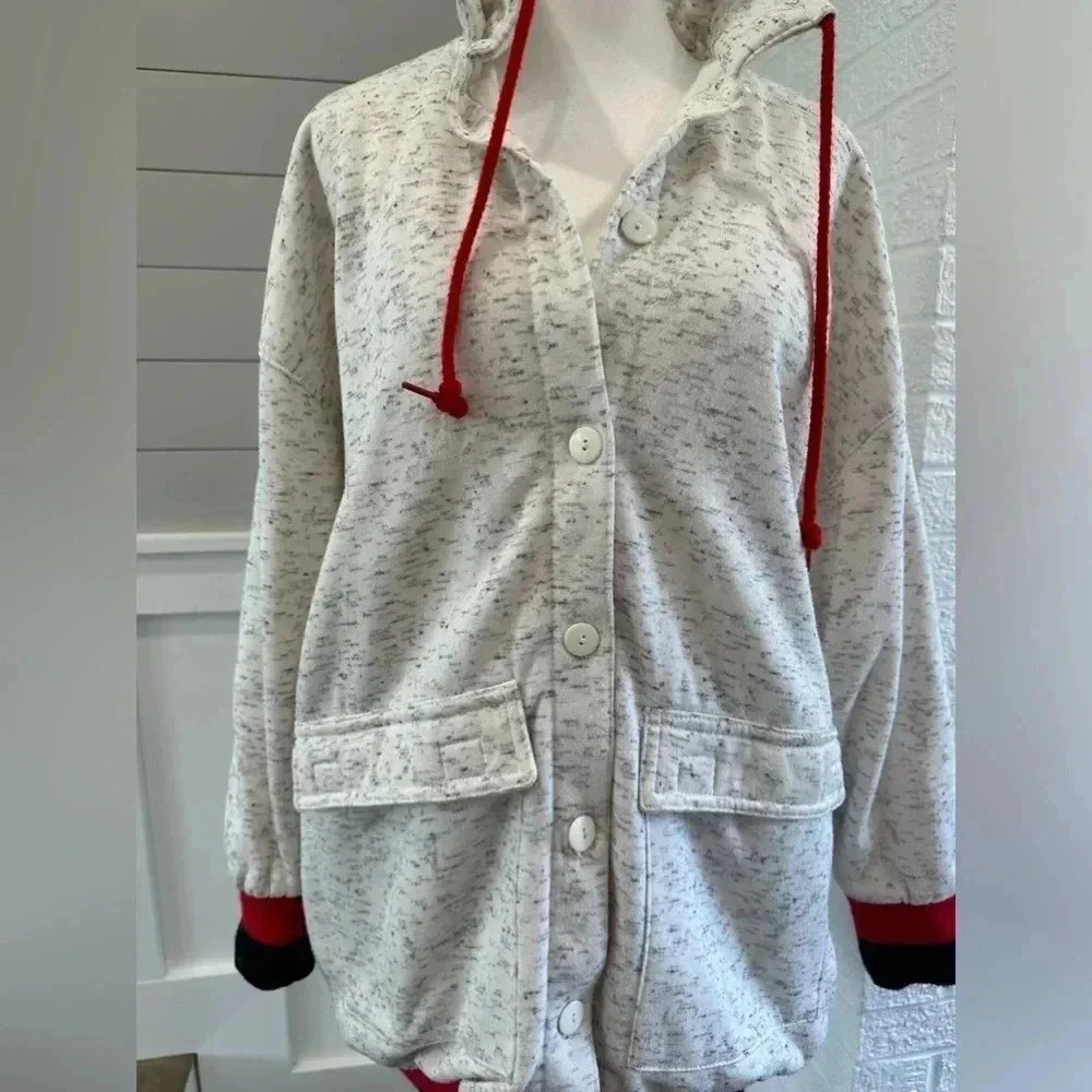 Vintage BRITISH MIST 🇬🇧| Button Front Front Pocket Lined Jacket White Red/Blue